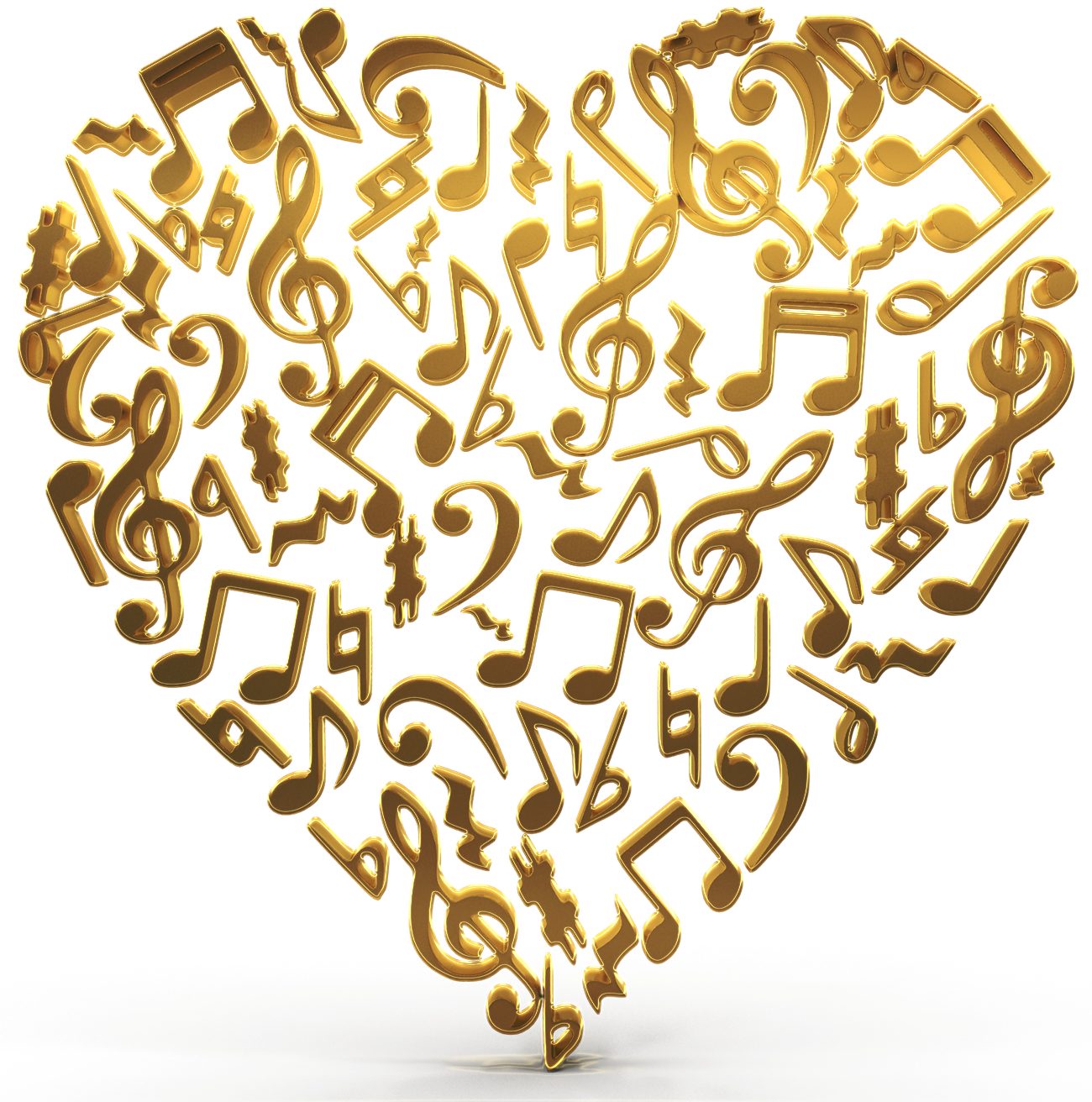 Music Heart Love Gold.I01.2k